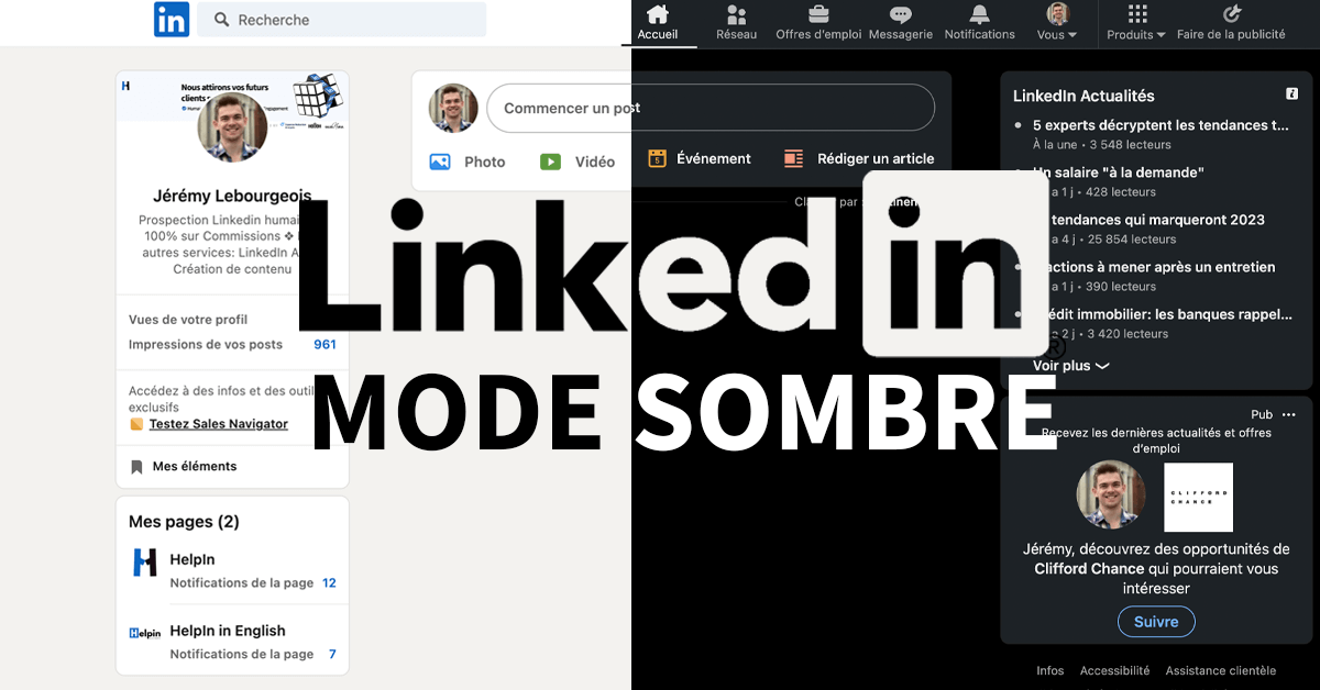 Activer Le Mode Sombre Sur Linkedin Linkedin Dark Mode