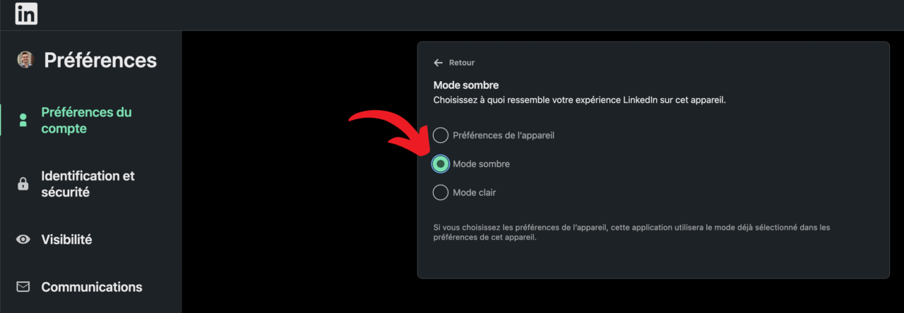 Activer Le Mode Sombre Sur Linkedin Linkedin Dark Mode